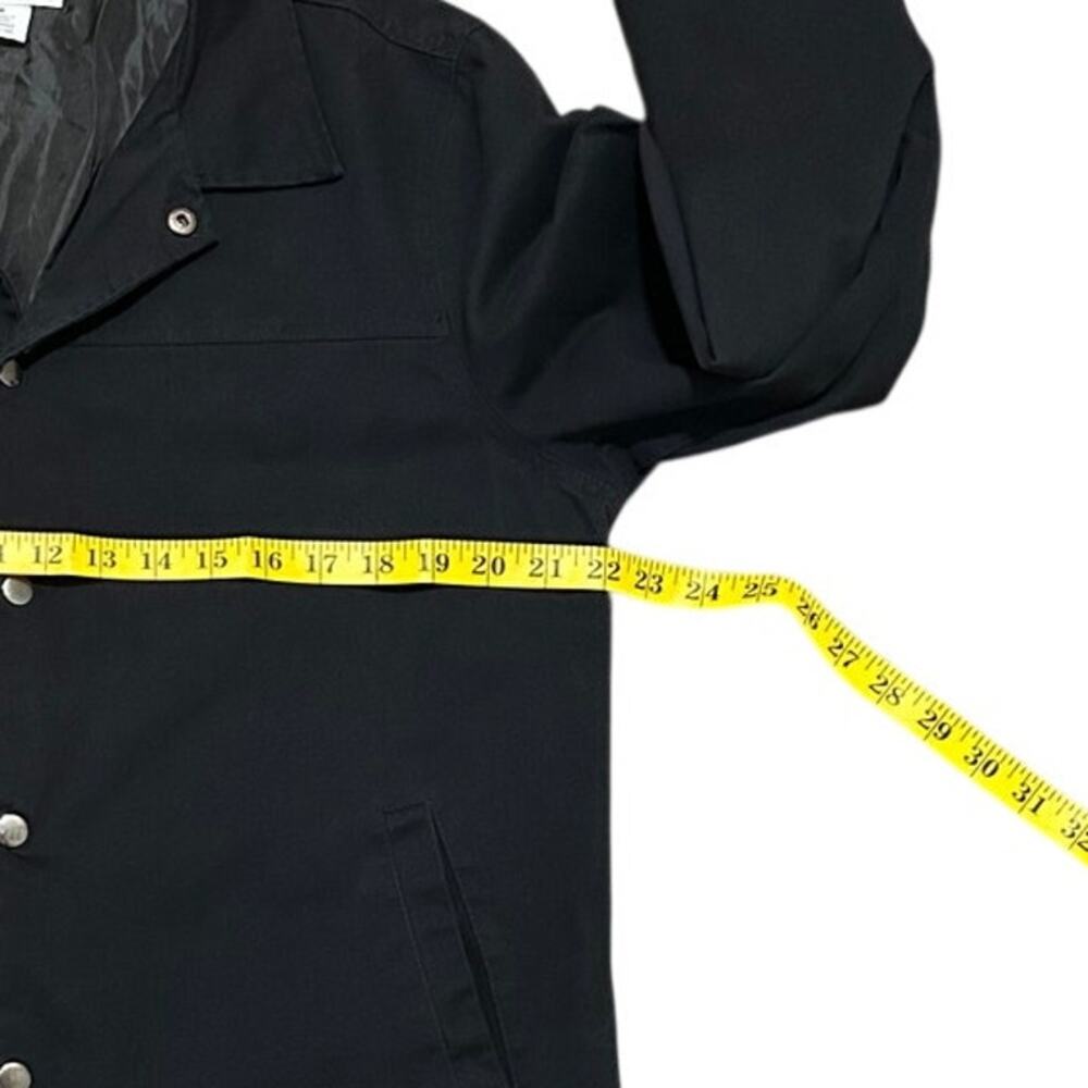 The Rail Black Coach Jacket Men’s Medium Snap Front Cotton Lined Lightweight - Picture 7 of 8
